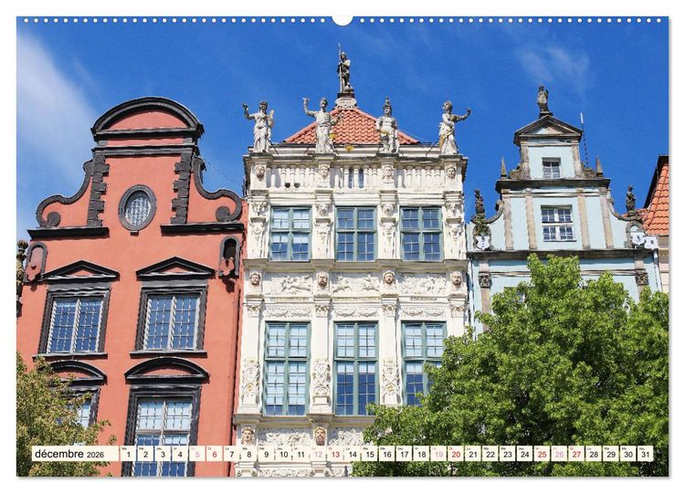 Produktbild: GDANSK - Ville portuaire de r&ecirc;ve en Pologne (Calendrier mural 2026 DIN A2 vertical), CALVENDO calendrier mensuel