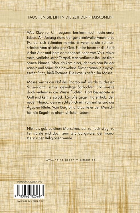Produktbild: Echnatons Bruder. Der Pharao und der Prophet