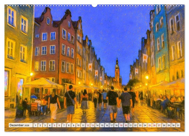 Produktbild: Danzig entdecken - Sehensw&uuml;rdigkeiten der polnischen Hansestadt (hochwertiger Premium Wandkalender 2026 DIN A2 quer), Kunstdruck in Hochglanz