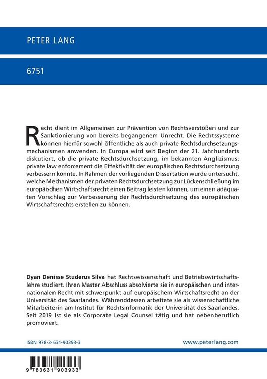Produktbild: Private Rechtsdurchsetzung im europ&auml;ischen Wirtschaftsrecht