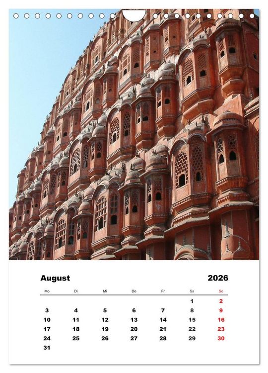 Produktbild: Indien erleben (Wandkalender 2026 DIN A4 hoch), CALVENDO Monatskalender