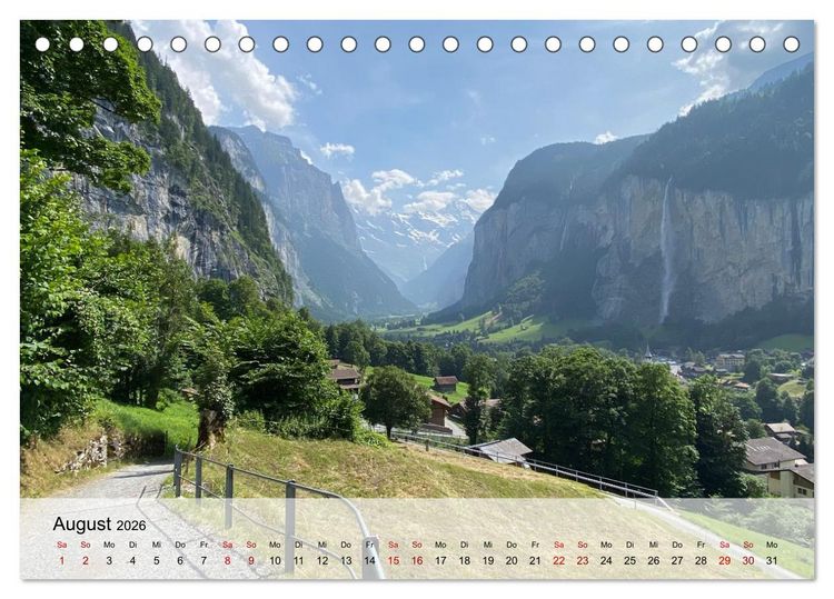 Produktbild: Alpenauszeit - Schweizer Bergsommermomente f&uuml;r die Seele (Tischkalender 2026 DIN A5 quer), CALVENDO Monatskalender