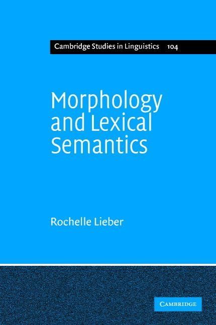 Produktbild: Morphology and Lexical Semantics