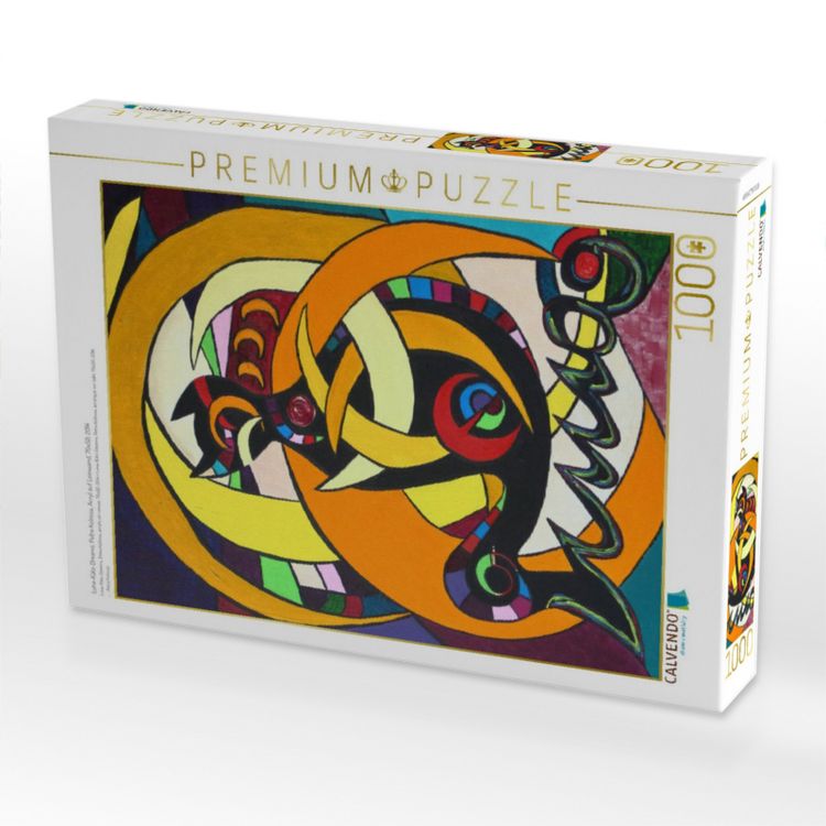 Produktbild: CALVENDO Puzzle Luna-K&auml;tz-Dreams, Petra Kolossa, Acryl auf Leinwand, 70x50, 2014 | 1000 Teile Lege-Gr&ouml;&szlig;e 64x48cm Foto-Puzzle f&uuml;r gl&uuml;ckliche Stunden