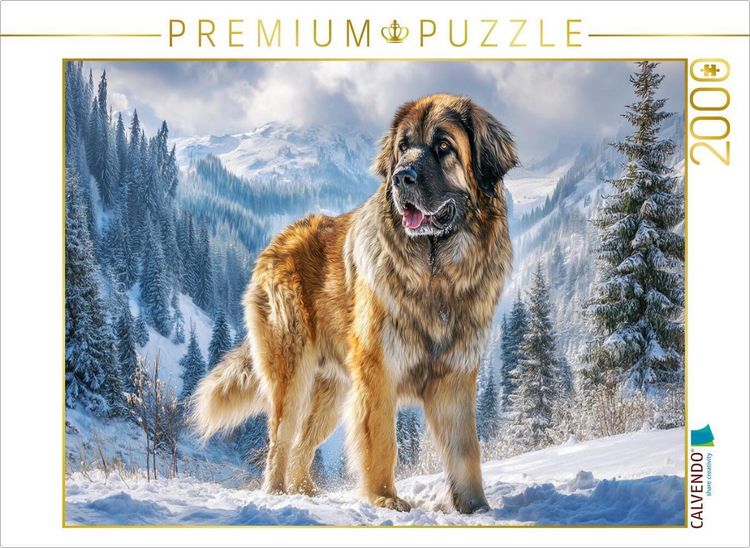 Produktbild: CALVENDO Puzzle Leonberger im Schnee | 2000 Teile Lege-Gr&ouml;&szlig;e 90x67cm Foto-Puzzle f&uuml;r gl&uuml;ckliche Stunden