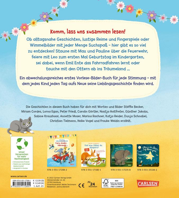 Produktbild: Mein erstes Vorlese-Bilder-Buch: Vom Toben, Spielen, Kuscheln, Staunen