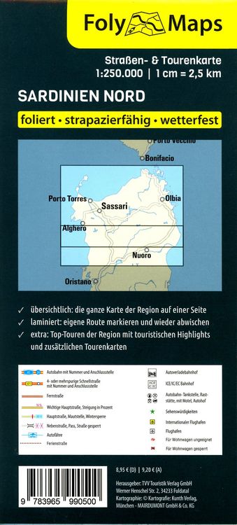 Produktbild: FolyMaps Sardinien Nord