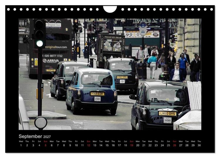 Produktbild: Taxis in London / UK-Version (Wall Calendar 2027 DIN A4 landscape), CALVENDO 12 Month Wall Calendar