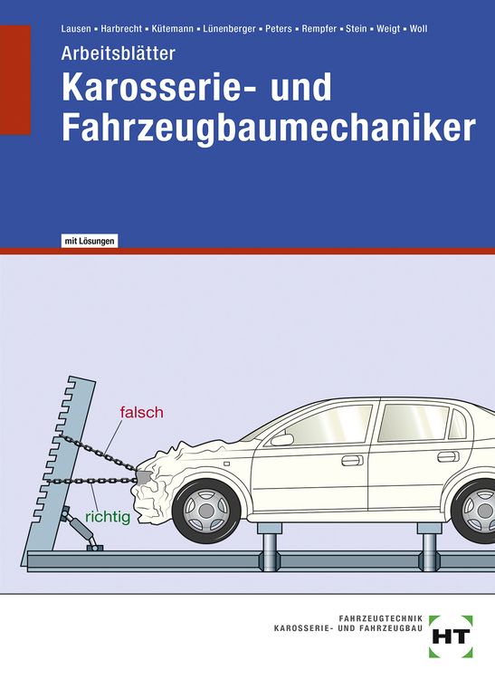 Produktbild: Arbeitsbl&auml;tter mit eingetragenen L&ouml;sungen Karosserie- und Fahrzeugbaumechaniker