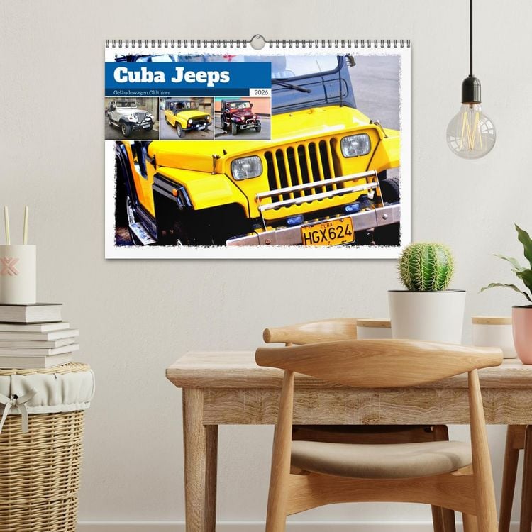 Produktbild: Cuba Jeeps - Gel&auml;ndewagen Oldtimer (Wandkalender 2026 DIN A3 quer), CALVENDO Monatskalender
