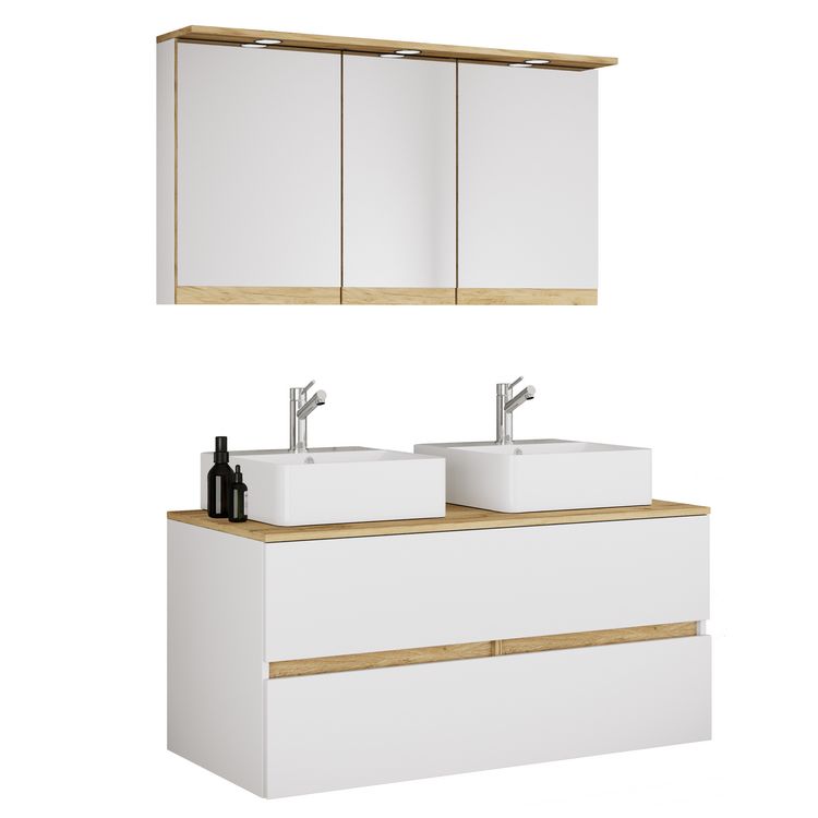Produktbild: 4 tlg. Badm&ouml;bel-Set mit Waschbecken Cosila-A 111cm