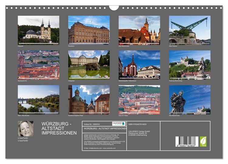 Produktbild: W&Uuml;RZBURG - ALTSTADT IMPRESSIONEN (Wandkalender 2026 DIN A3 quer), CALVENDO Monatskalender