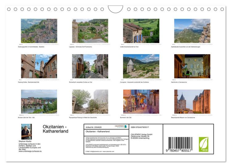 Produktbild: Okzitanien - Katharerland (Wandkalender 2026 DIN A4 quer), CALVENDO Monatskalender