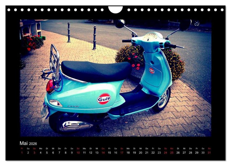 Produktbild: Motorroller (Wandkalender 2026 DIN A4 quer), CALVENDO Monatskalender