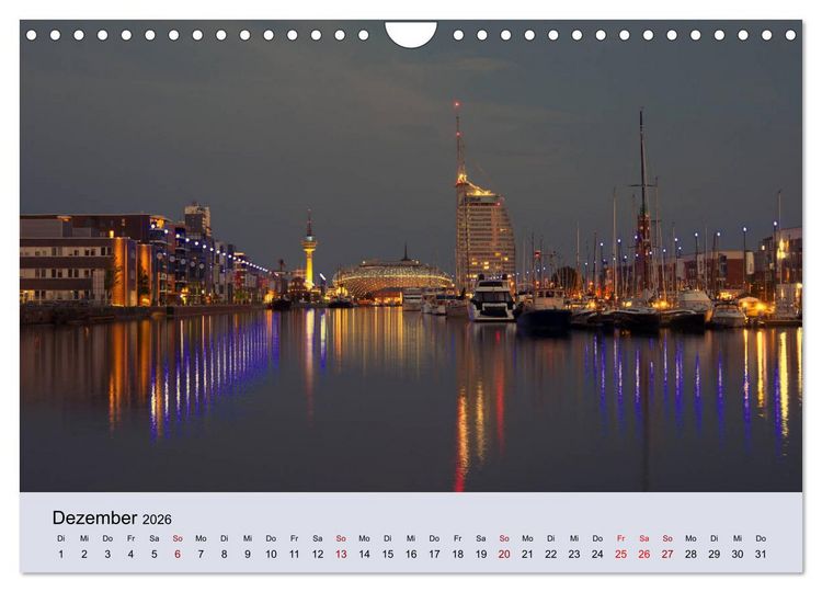 Produktbild: Bremerhaven. Die Seestadt an der Nordseek&uuml;ste (Wandkalender 2026 DIN A4 quer), CALVENDO Monatskalender