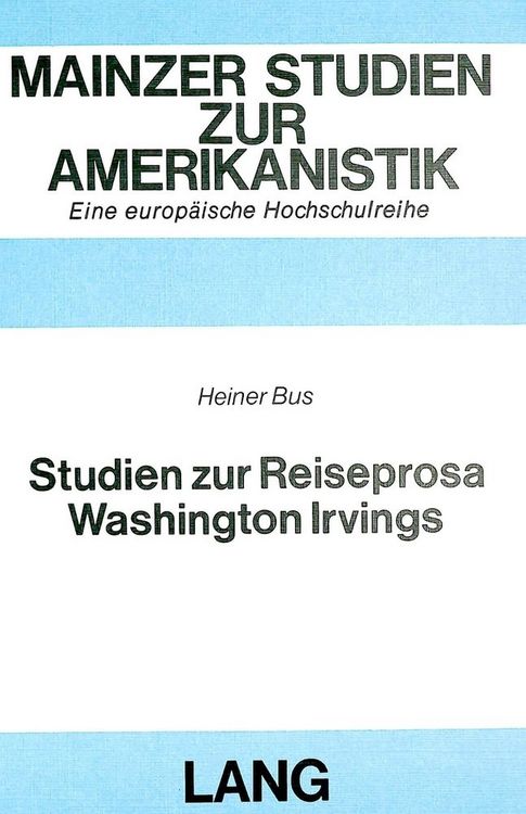 Produktbild: Studien zur Reiseprosa Washington Irvings
