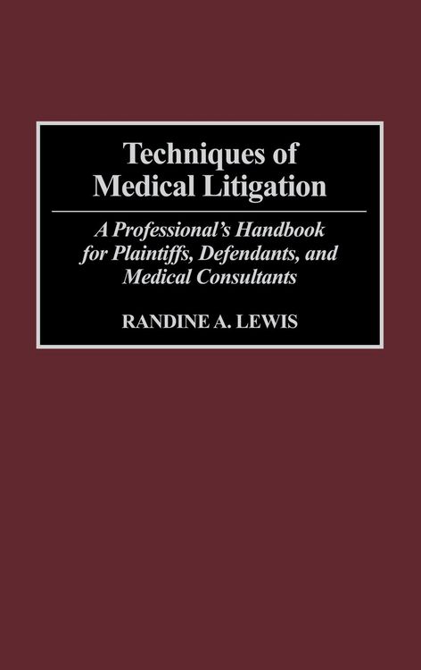 Produktbild: Techniques of Medical Litigation