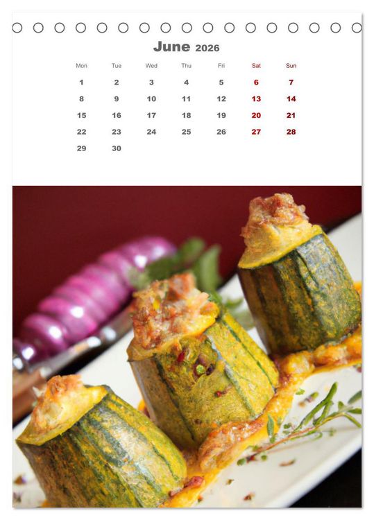 Produktbild: Culinary Creations (Desk Calendar 2026 DIN A5 portrait), CALVENDO 12 Month DeskCalendar