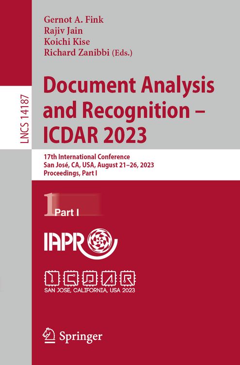 Produktbild: Document Analysis and Recognition - ICDAR 2023