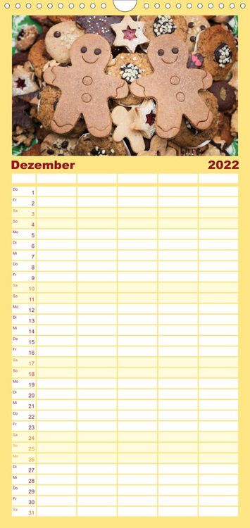 Produktbild: Familienplaner S&uuml;&szlig;es aus der Vollwert-Backstube (Wandkalender 2022 , 21 cm x 45 cm, hoch)