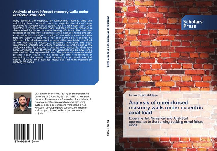 Produktbild: Analysis of unreinforced masonry walls under eccentric axial load