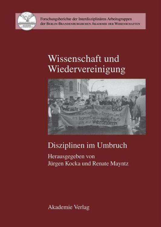 Produktbild: Wissenschaft und Wiedervereinigung