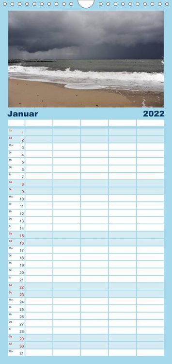 Produktbild: Familienplaner K&uuml;hlungsborn (Wandkalender 2022 , 21 cm x 45 cm, hoch)