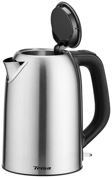 Produktbild: Trisa W5575 Wasserkocher schnurlos, &Uuml;berhitzungsschutz Edelstahl, Schwarz Fassungsverm&ouml;gen: 1.7 l