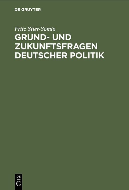 Produktbild: Grund- und Zukunftsfragen deutscher Politik