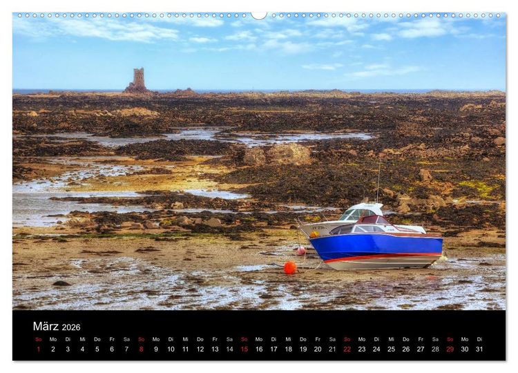 Produktbild: Jersey & Guernsey - britische Kanalinseln (hochwertiger Premium Wandkalender 2026 DIN A2 quer), Kunstdruck in Hochglanz