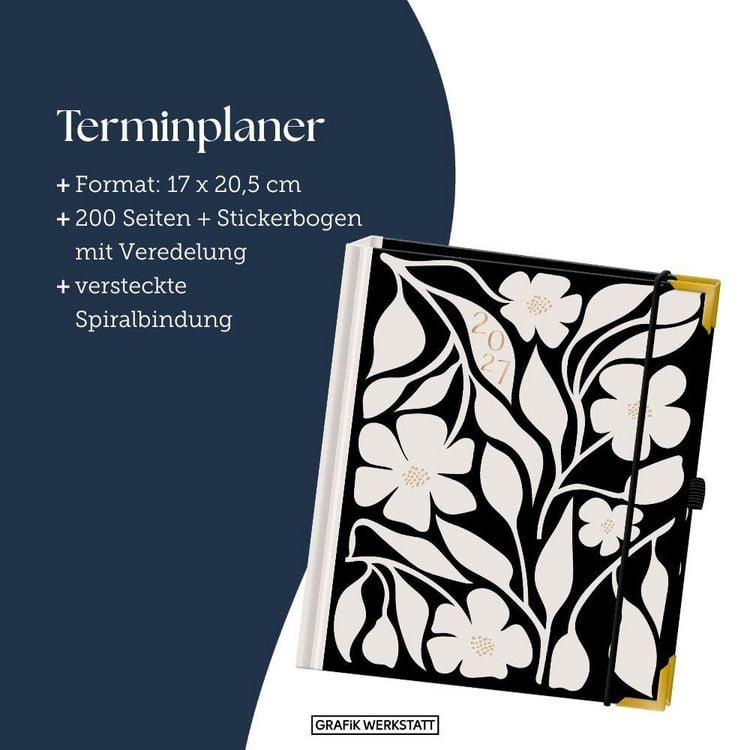 Produktbild: Terminplaner A5 Premium 2027 Blumen