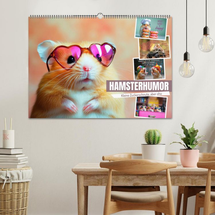 Produktbild: Hamsterhumor - Kleine Zuckerschnute, aber oho (Wandkalender 2026 DIN A2 quer), CALVENDO Monatskalender