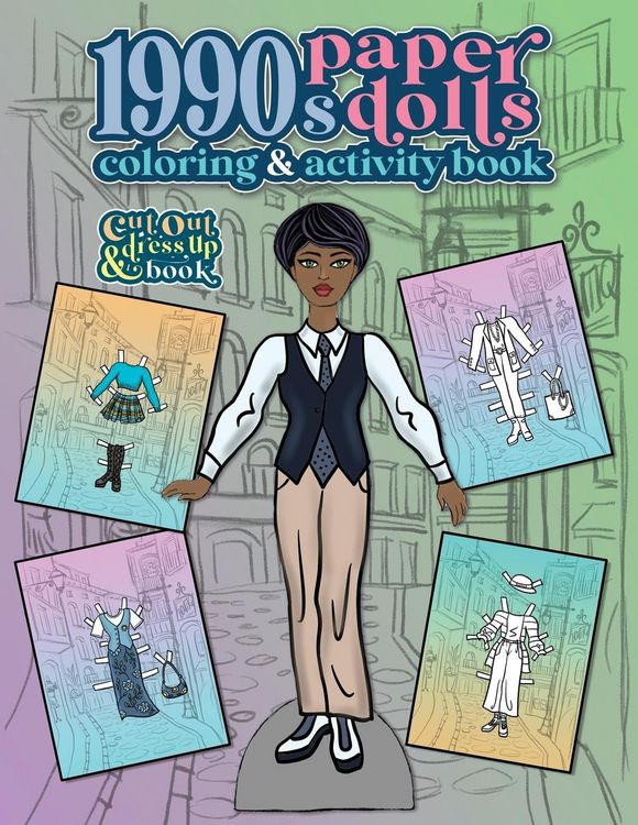 Produktbild: 1990s Paper Dolls Coloring and Activity Book