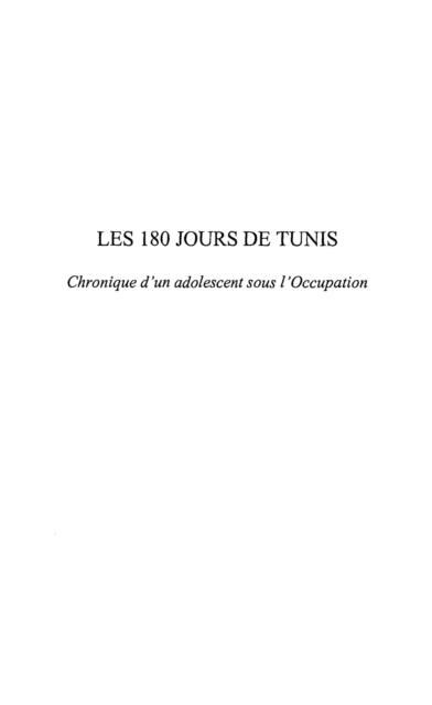 Produktbild: Les 180 jours de Tunis