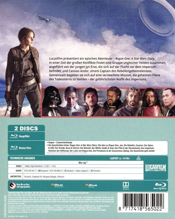 Produktbild: Rogue One: A Star Wars Story - Line Look 2020 (+ Bonus-Disc)