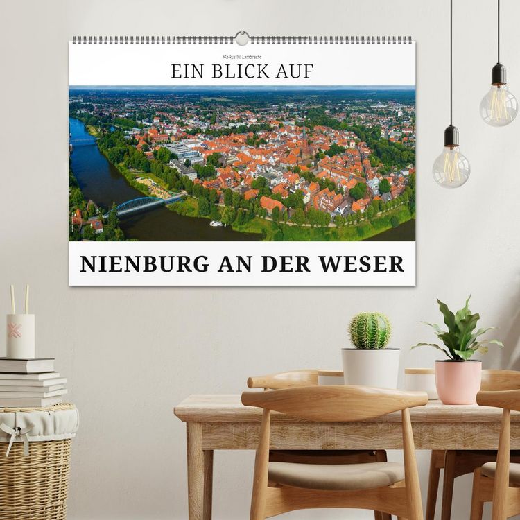 Produktbild: Ein Blick auf Nienburg an der Weser in Farbe (Wandkalender 2027 DIN A2 quer), CALVENDO Monatskalender