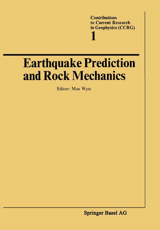 Produktbild: Earthquake Prediction and Rock Mechanics