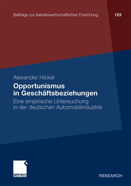 Produktbild: Opportunismus in Gesch&auml;ftsbeziehungen