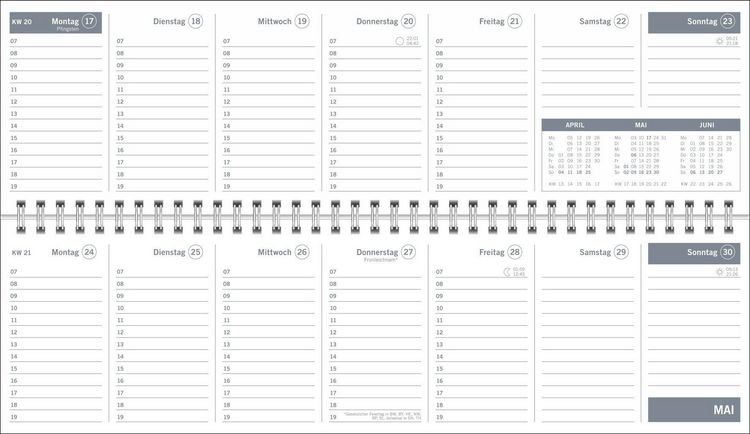 Produktbild: times&more Petrol Wochenquerplaner 2027