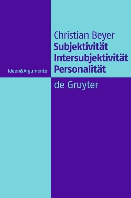 Produktbild: Subjektivität, Intersubjektivität, Personalität