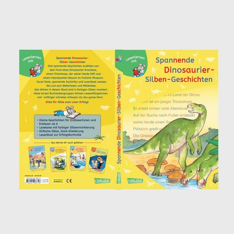 Produktbild: LESEMAUS zum Lesenlernen Sammelb&auml;nde: Spannende Dinosaurier-Silben-Geschichten