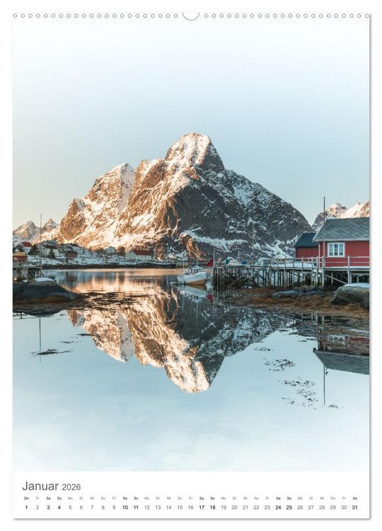 Produktbild: Die Lofoten &ndash; Landschaftsfotografien aus Nordnorwegen (Wandkalender 2026 DIN A2 hoch), CALVENDO Monatskalender