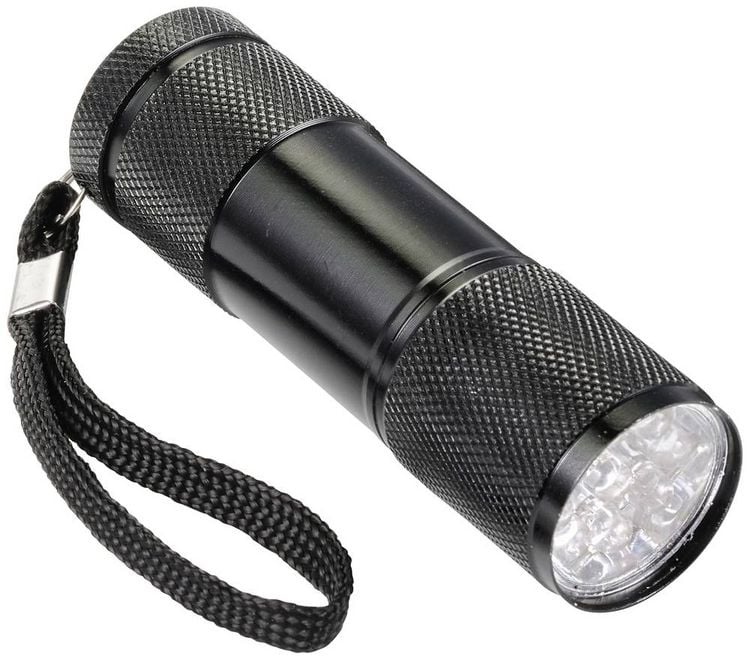 Produktbild: UV-LED Handlampe mit Handschlaufe batteriebetrieben 36g