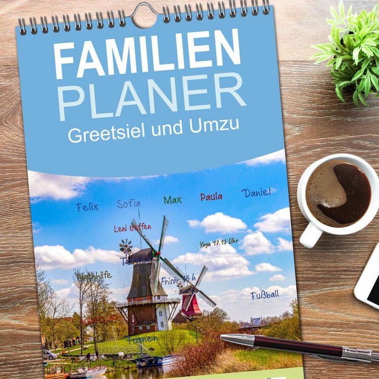 Produktbild: Familienplaner 2026 - Greetsiel und Umzu mit 5 Spalten (Wandkalender, 21 x 45 cm) CALVENDO