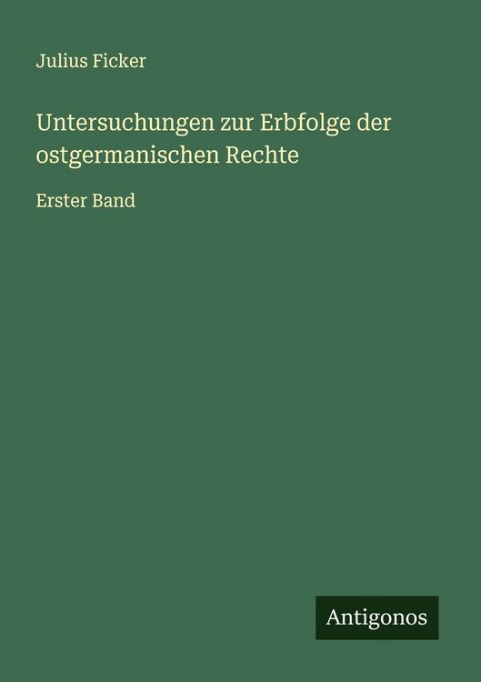 Produktbild: Untersuchungen zur Erbfolge der ostgermanischen Rechte