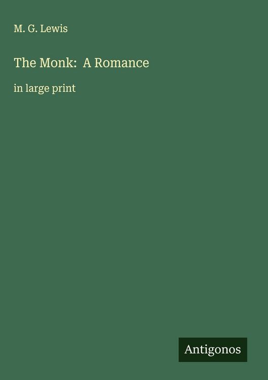Produktbild: The Monk: A Romance