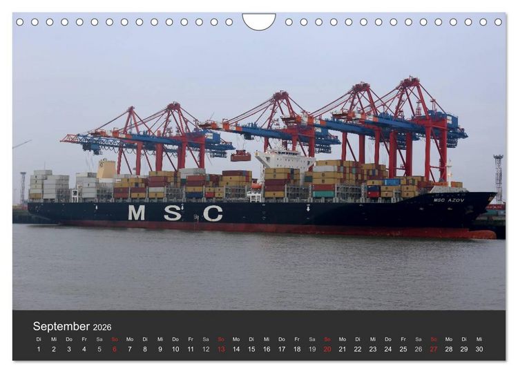 Produktbild: Hafen Hamburg 2026 (Wandkalender 2026 DIN A4 quer), CALVENDO Monatskalender