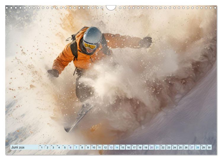 Produktbild: Snowboarder in Aktion (Wandkalender 2026 DIN A3 quer), CALVENDO Monatskalender