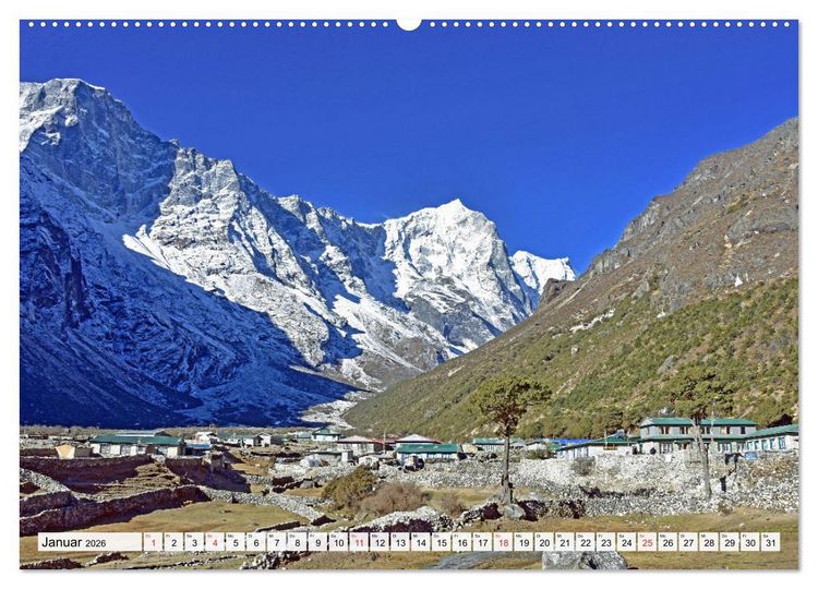Produktbild: Wohnen im HIMALAYA (Wandkalender 2026 DIN A2 quer), CALVENDO Monatskalender