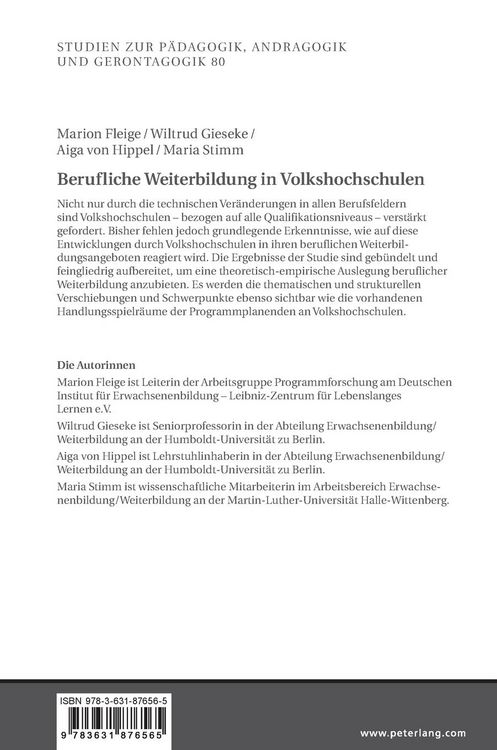 Produktbild: Berufliche Weiterbildung in Volkshochschulen